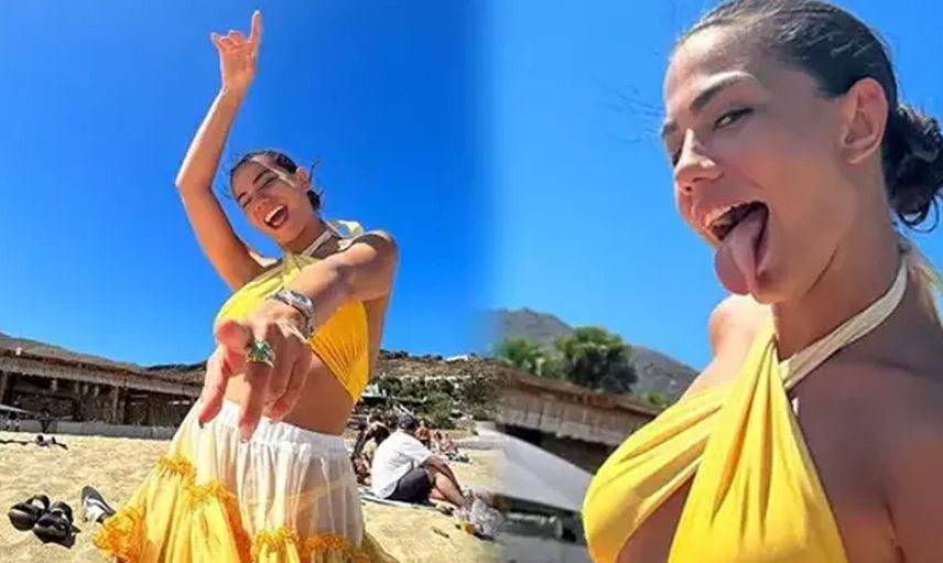 Demet yine aşık oldu! Yunan DJ ile aşk yaşayan Demet Özdemir'den ilk fotoğraf geldi