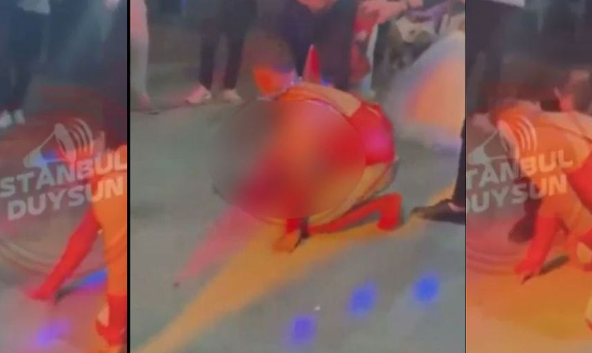 Bu nasıl gelenek! Düğünde damata kırmızı jartiyer giydirip oynattılar o anlar sosyal medyada viral oldu