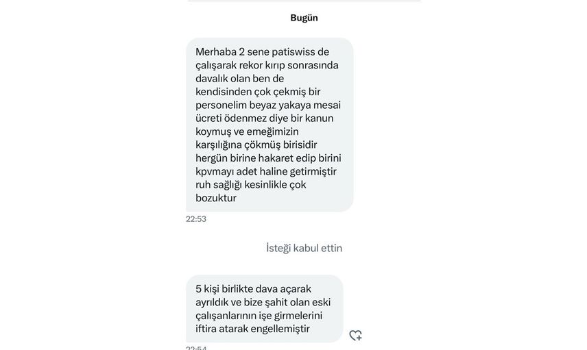 Meğer ilk tehdidi değilmiş: Patiswiss markasının CEO’su Elif Aslı Tunaoğlu’nun onlarca mesajı ifşa oldu