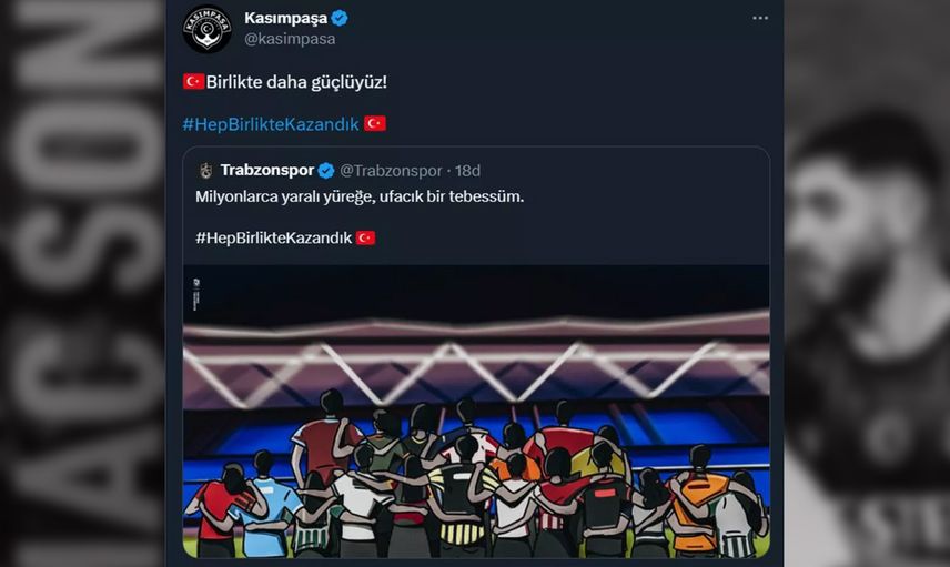 Süper lig ekiplerinden eş zamanlı paylaşım