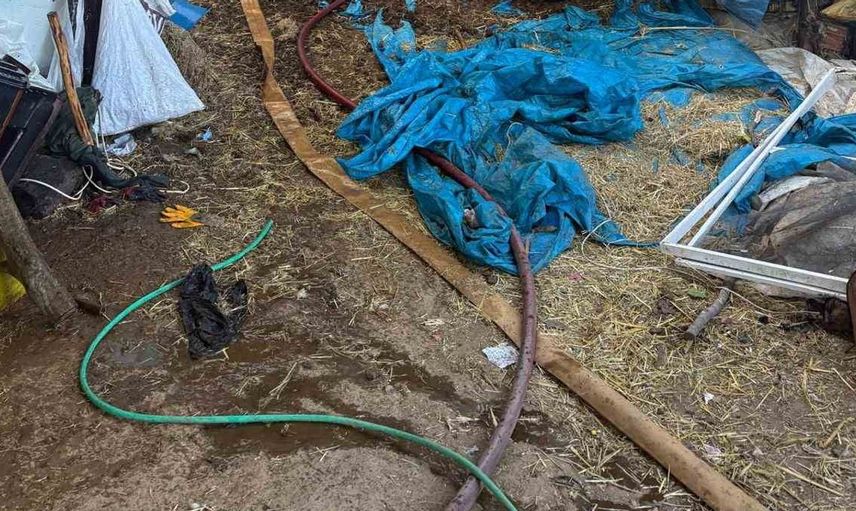 Karacasu'daki yangın faciaya yol açtı: Ev ve hayvan damı kullanılmaz hale geldi