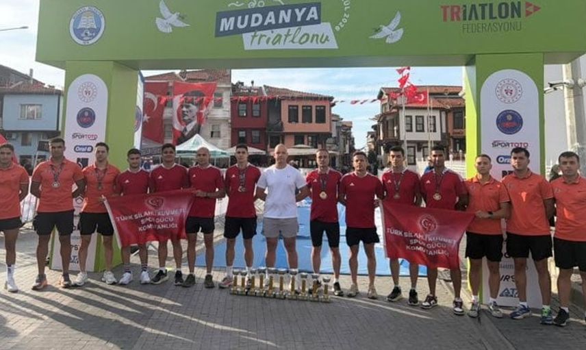 Mudanya triatlonu finalinde TSK spor gücü büyük başarı elde etti