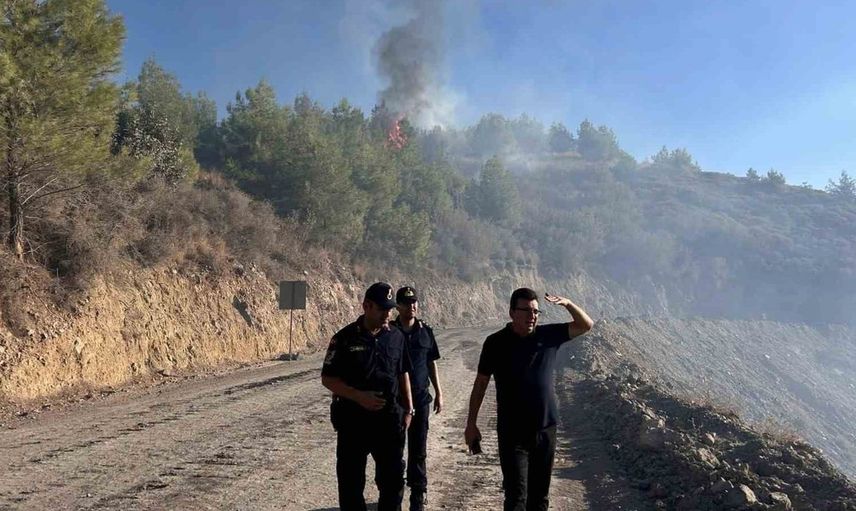 Serik'teki orman yangınında hasar tespit çalışmaları sürüyor