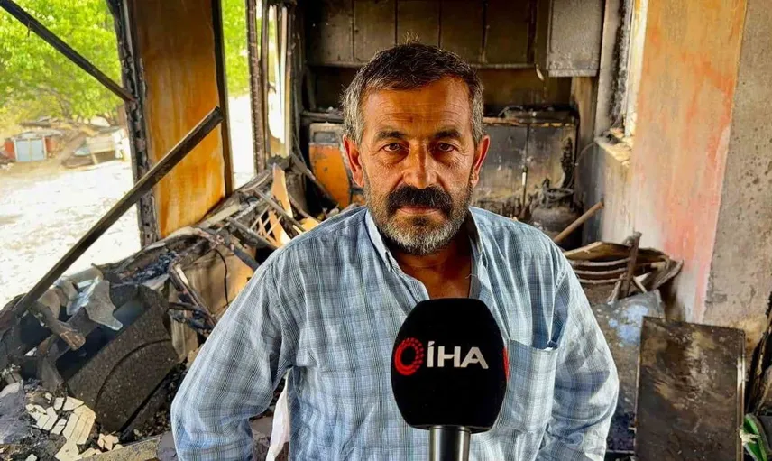 Yangında tüm hayaller kül oldu: Yaşlı çift ve torunlarının çeyizi gitti