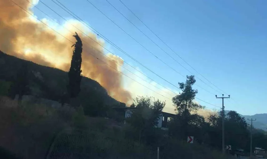 Aksu'daki orman yangınına müdahale devam ediyor