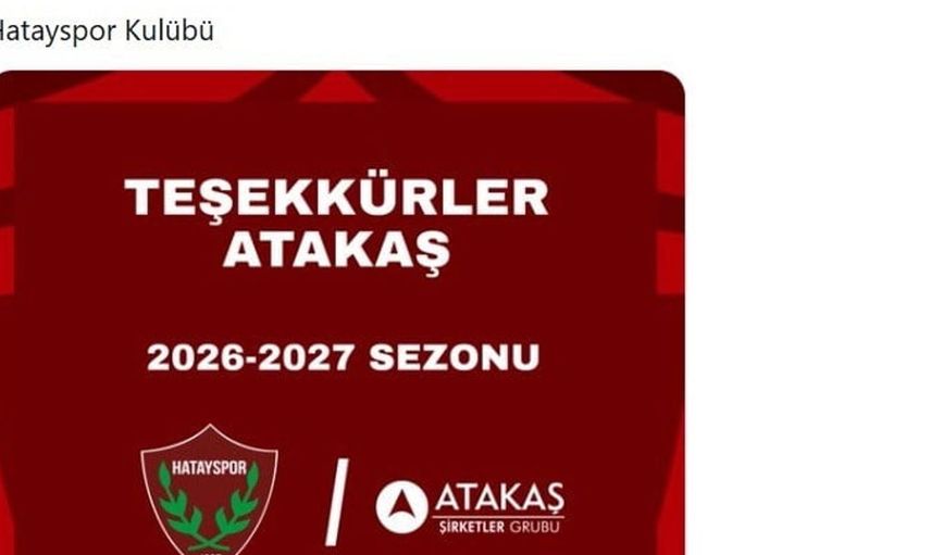 Atakaş Şirketler Grubu, Hatayspor'un yeni sırt sponsoru oldu