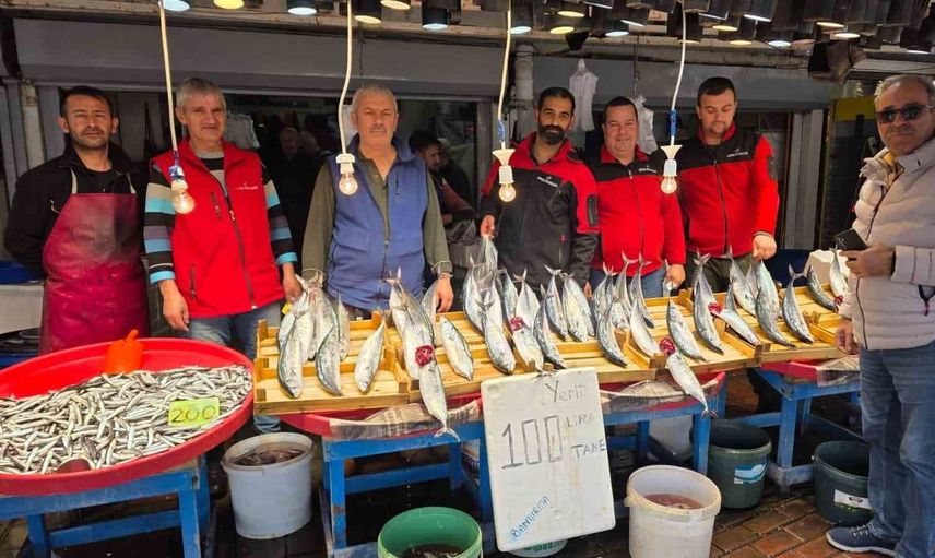Bandırma'da palamut sezonu coşku yaratıyor, vatandaşlar balık almak için sıraya giriyor