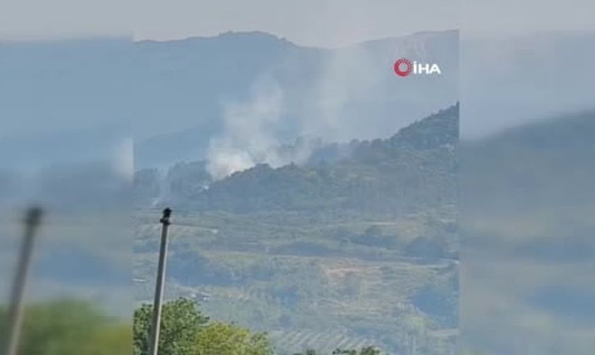İnegöl orman yangınına helikopterli müdahale