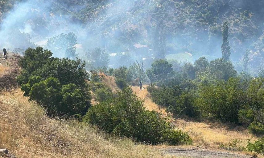 Adıyaman'ın Sincik ilçesinde örtü yangını çıktı