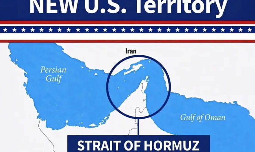 Trump, Hürmüz Boğazı'nı yeniden 'ABD toprağı' olarak gösterdi