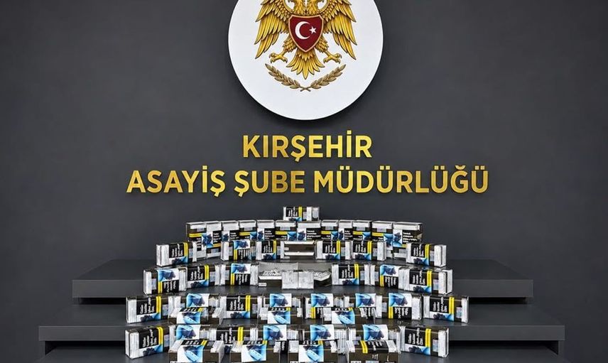 Kırşehir’de durdurulan araçta 460 paket makaron ele geçirildi
