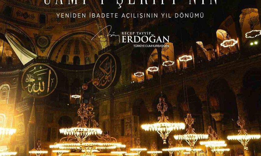 Cumhurbaşkanı Erdoğan: Ayasofya’nın dirilişi mübarek olsun