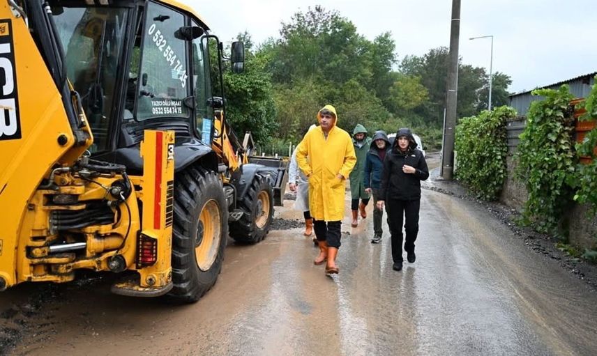 Kartepe'de başkan kocaman'dan yağış incelemesi