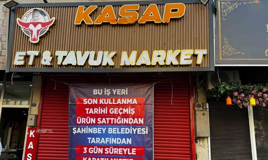 Şahinbey'de tarihi geçmiş gıda satışına ağır ceza: İş yeri 3 gün kapatıldı