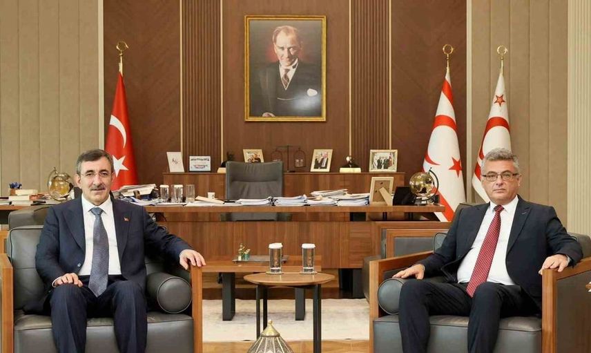 KKTC Cumhurbaşkanı Erhürman, yardımcısını ağırladı
