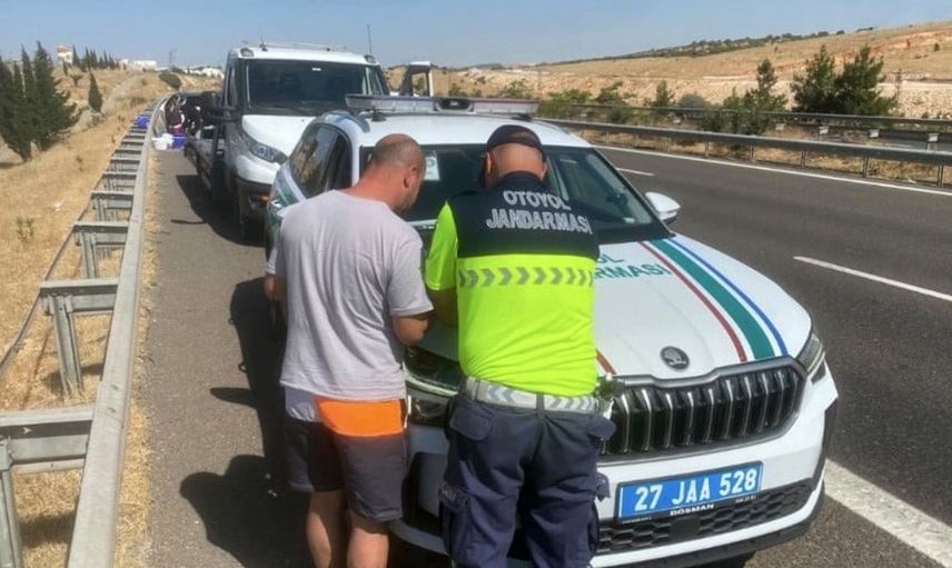 Gaziantep'te otoyolda ters yönde ilerleyen araca 90 bin TL ceza