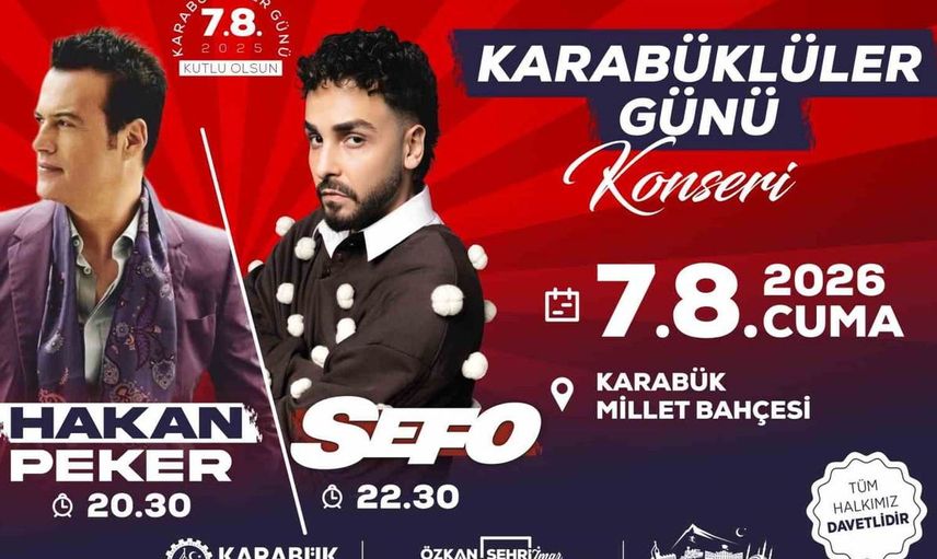 Karabüklüler Günü'nde Hakan Peker ve Sefo sahne alacak