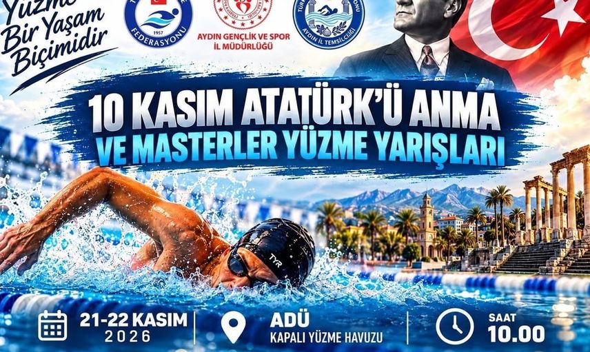 Aydın'da Atatürk anısına yüzme organizasyonu: masterler yarışacak