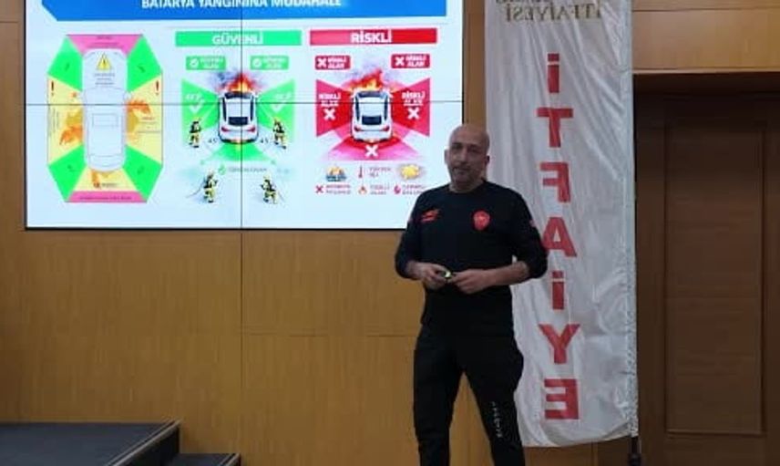 Elektrikli araç kazalarında sağlık personeline güvenli müdahale eğitimi verildi