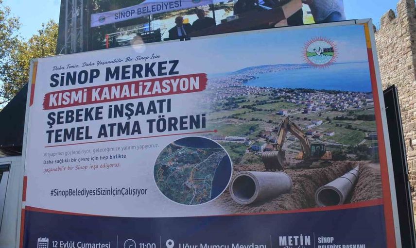 Sinop'ta 400 milyon liralık kanalizasyon yatırımı hayata geçiyor