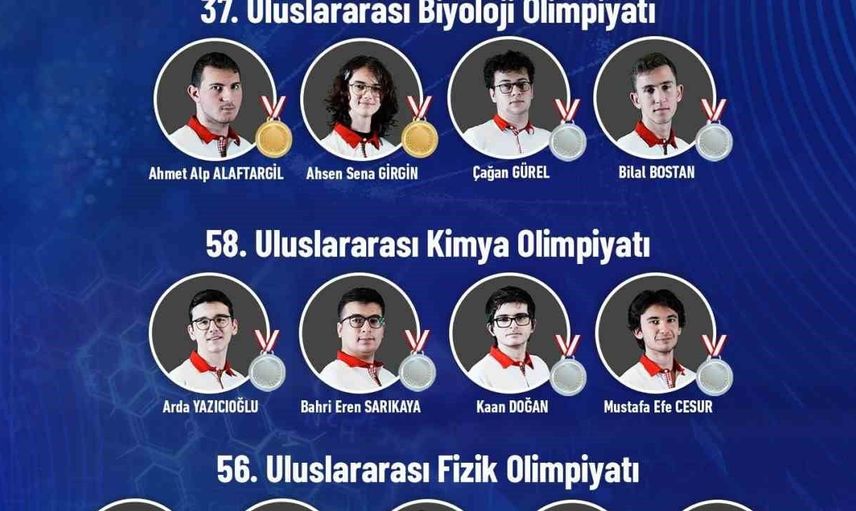 Türk öğrenciler uluslararası bilim olimpiyatlarında 19 madalya kazandı