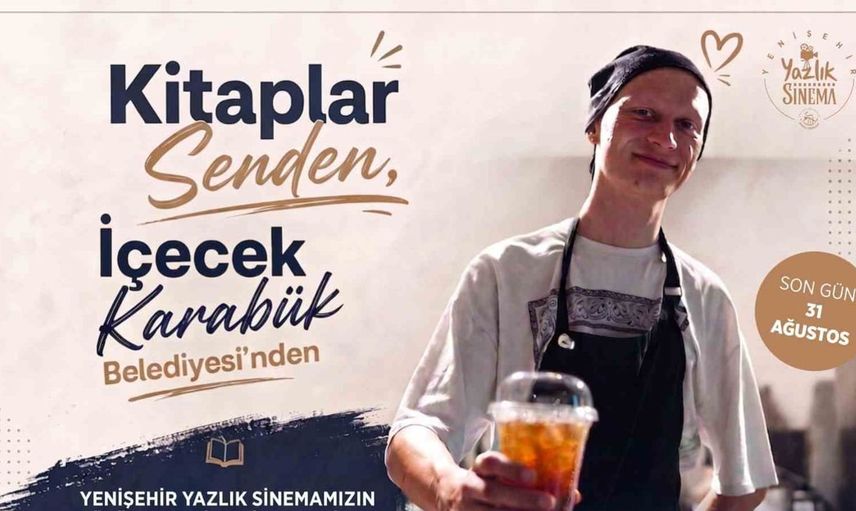 Karabük'te kitap getirenlere içecek ikramı ile kültürel paylaşım teşvik ediliyor