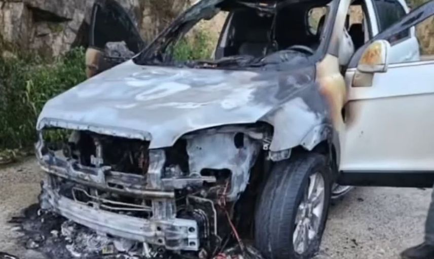 Giresun'da araç yangınında aile son anda kurtuldu