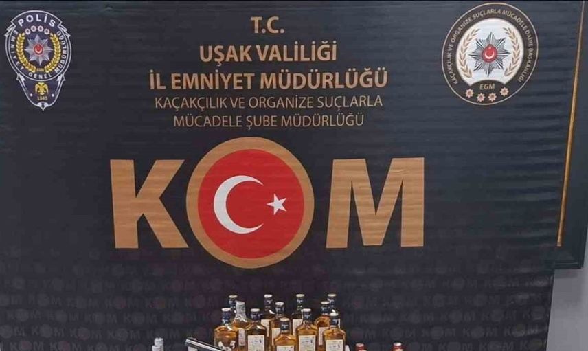 Uşak'ta düzenlenen kaçak alkol ve sigara operasyonunda 4 kişi gözaltında
