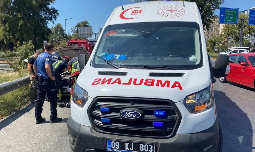 Aydın'da meydana gelen trafik kazasında bir bebek de yaralandı