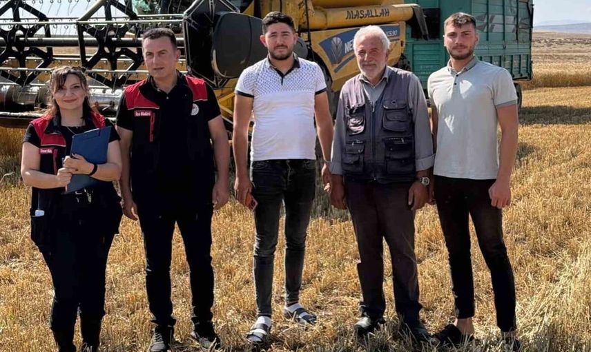 Aydıntepe'de hububat hasadı başladı, biçerdöver kontrolleri yapıldı
