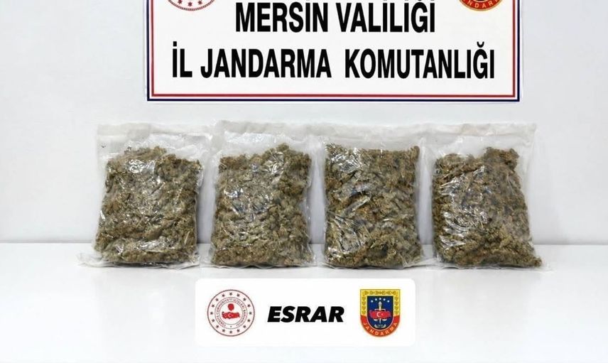 Mersin'de uyuşturucu operasyonu: 2 kilo 100 gram esrar ele geçirildi