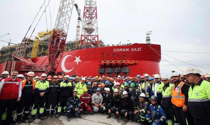 Karadeniz'e yola çıkacak Osman Gazi Yüzer Üretim Platformu için geri sayım başladı