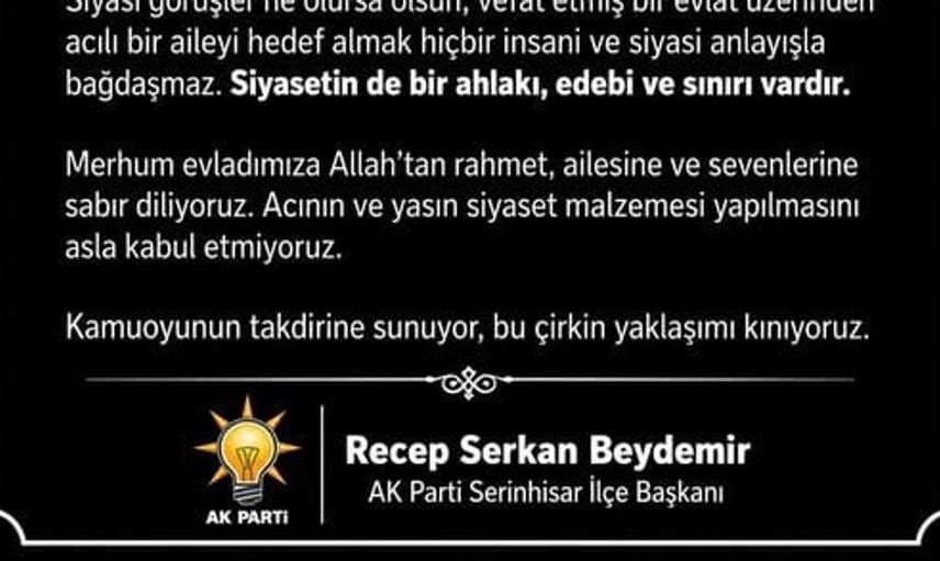 Siyasi gerginlikte acılı aileye yapılan saldırıya kınama