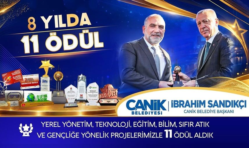 Canik Belediyesi ödüllerle başarı hikayesini sürdürüyor