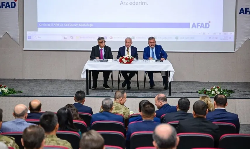 Kırklareli'nde afet risk azaltma planı için önemli toplantı yapıldı