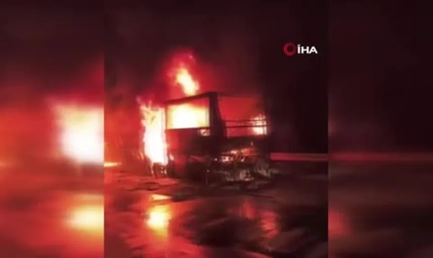 Mersin otoyolunda yolcu otobüsü alev aldı, facia ucuz atlatıldı