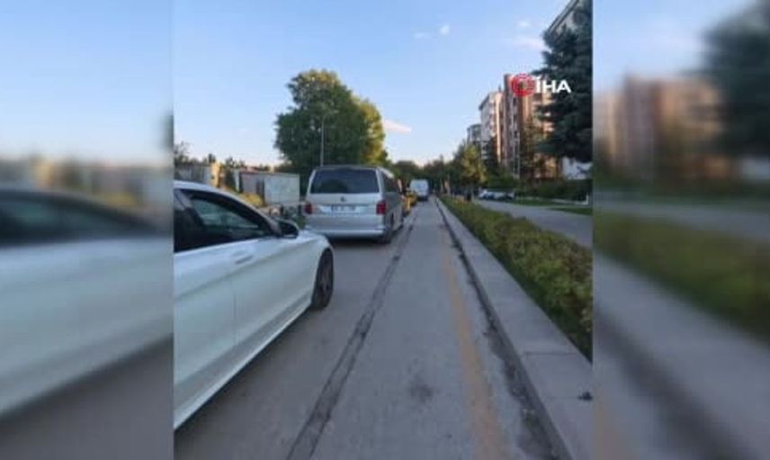 Eskişehir'de taksi sürücüsü trafiği hiçe sayarak ters yöne girdi