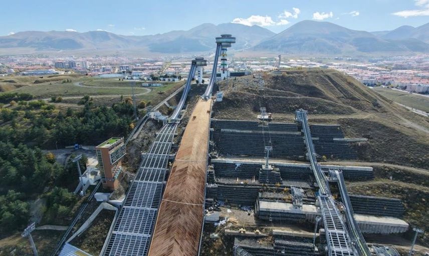 Erzurum'un kayakla atlama tesisi uluslararası düzeye yükseliyor