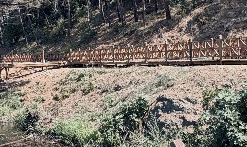 Sinop'taki Nisi Göleti'nde üçüncü etap düzenleme çalışmaları sürüyor