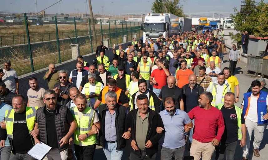Tır şoförleri kapıkule'de vize engeline karşı birleşti