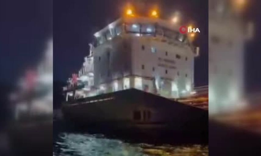 İstanbul Boğazı'nda kimyasal tanker kıyıya sürüklendi: Emniyetle demirletildi