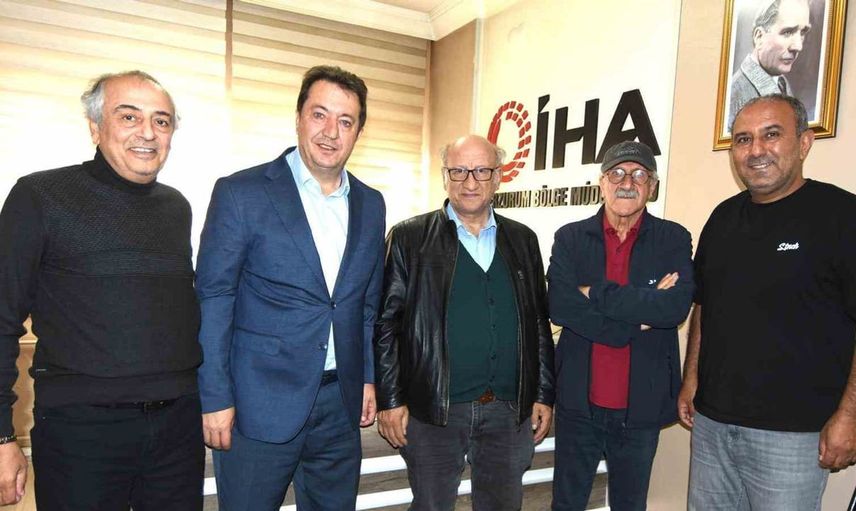 Erzurum tarih derneği, İHA'yı ziyaret ederek iş birliği vurgusu yaptı