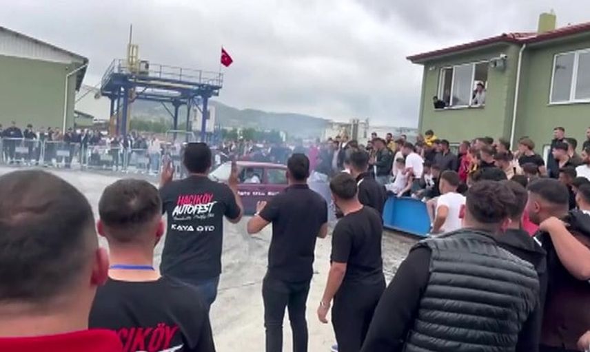 Drift gösterisinde korku dolu anlar: Amasya'da genç yaralandı