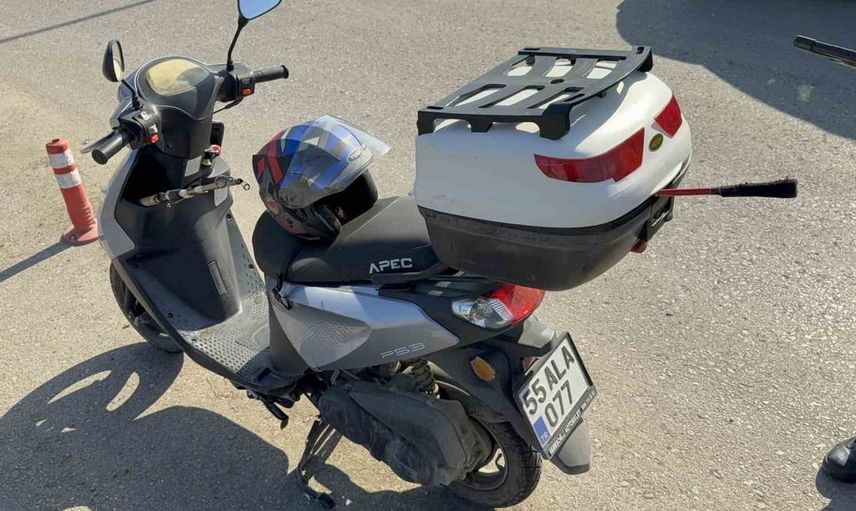Samsun'da motosiklet kazasında sürücü hastaneye kaldırıldı