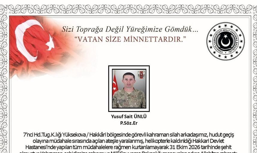Hakkari'de hudut geçiş olayında bir asker şehit düştü