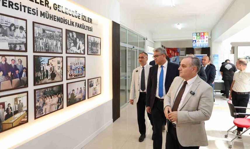 Rektör Altun mühendislik fakültesindeki yenileme çalışmalarını yerinde inceledi