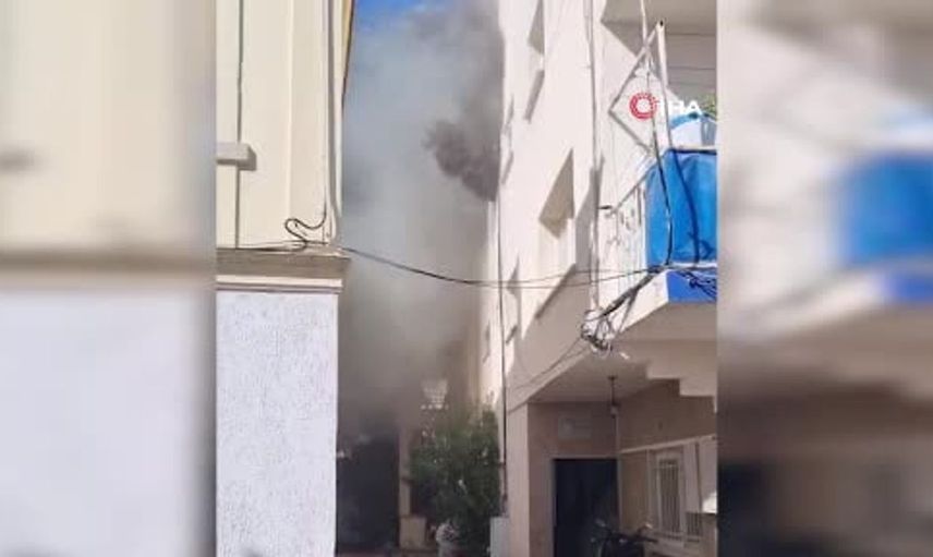 Bodrum'da evde çıkan yangında bir kedinin hayatı kaybedildi