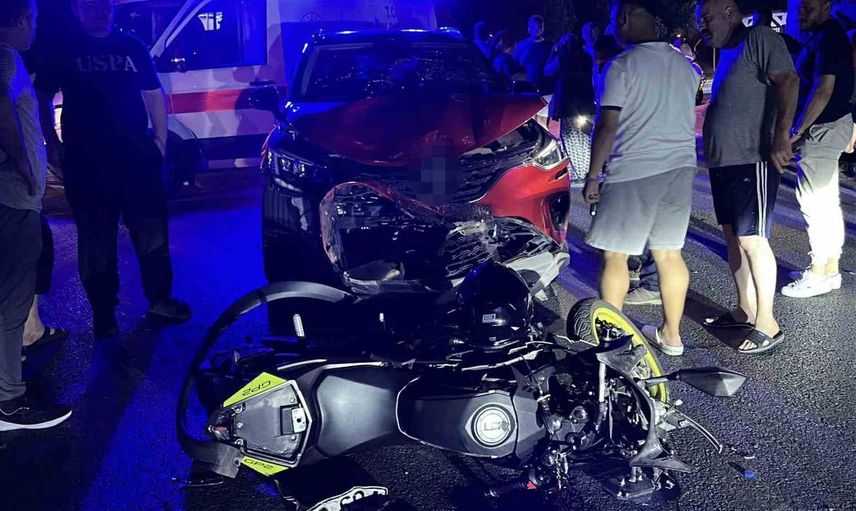 Samsun’da SUV ve motosiklet çarpıştı: Yaralı var