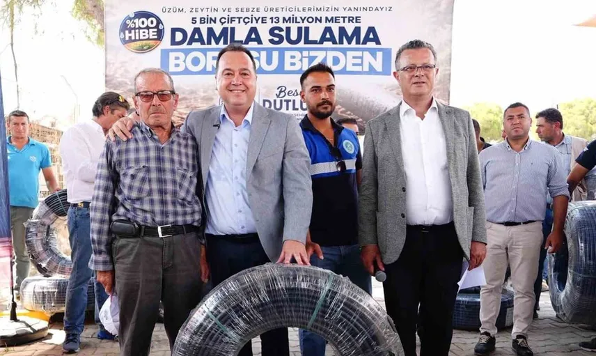 Alaşehir’de damla sulama sistemine büyük destek: 13,2 milyon TL’lik yatırım