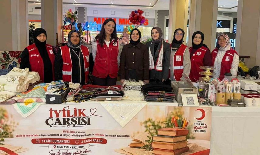 İyilik çarşısı erzu­rum’da dayanışma rüzgarı estiriyor